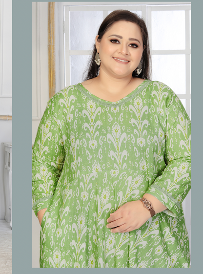 Matrut | Cheer Pista Green Long Dress
