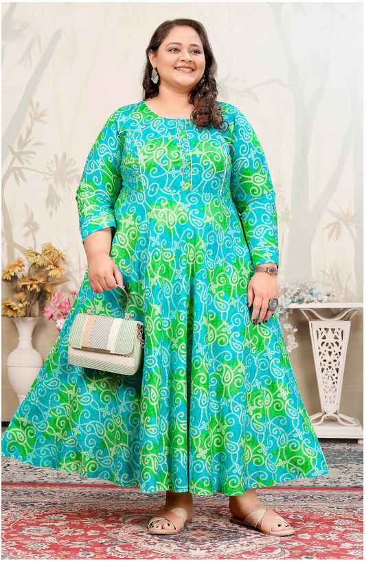 Matrut | Cheer Blue-Green Long Dress