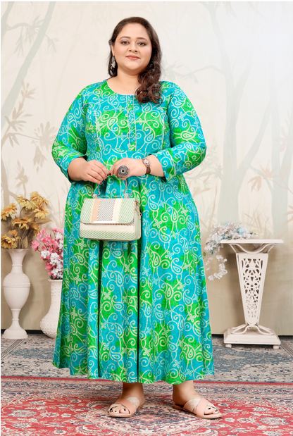Matrut | Cheer Blue-Green Long Dress