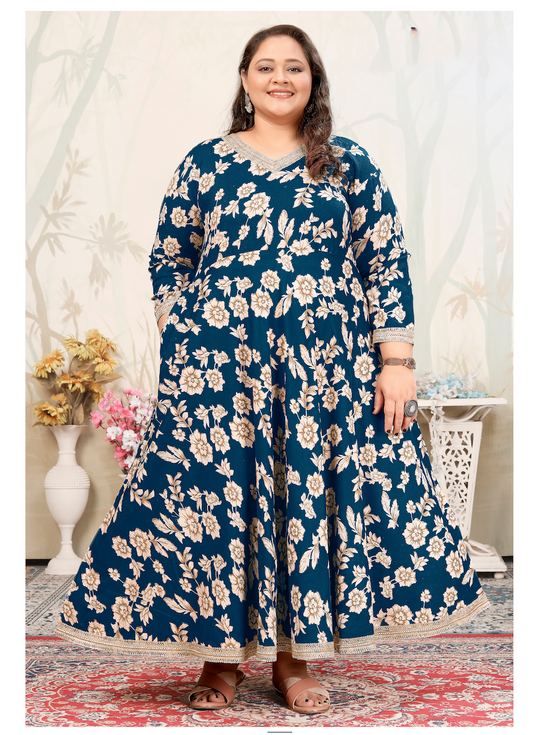 Matrut | Joyous Morpich Floral Long Dress