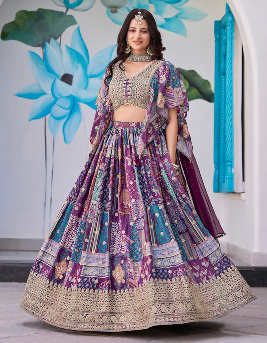 Matrut | Queen Purple Lehenga