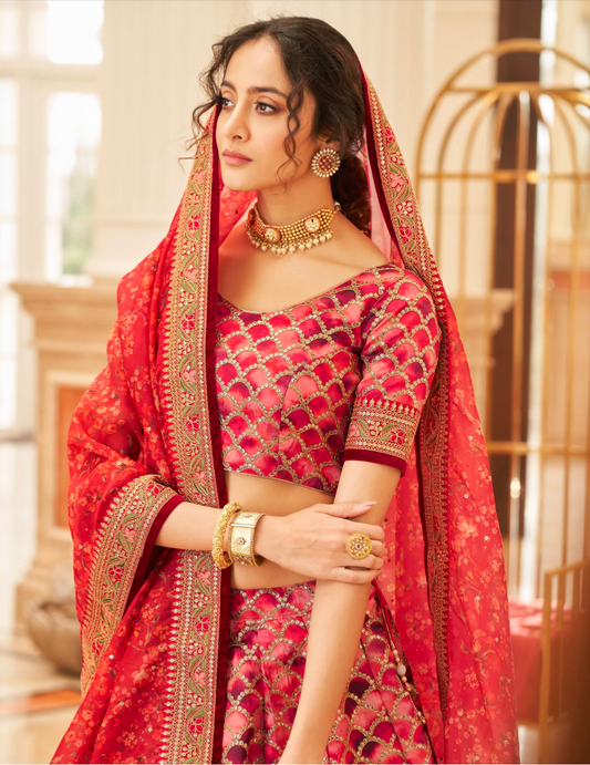 Matrut | Cultural Red Lehenga