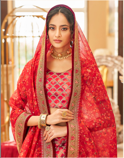 Matrut | Cultural Red Lehenga