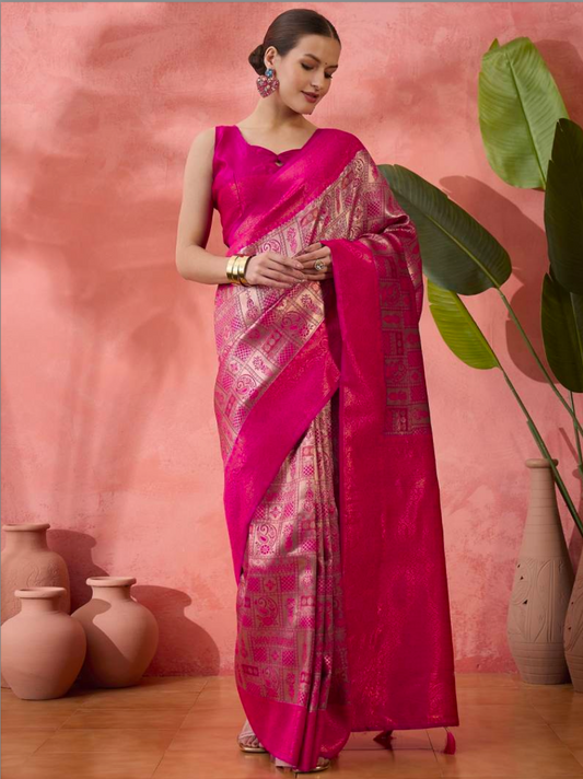Matrut | Saral Rani Pink Saree