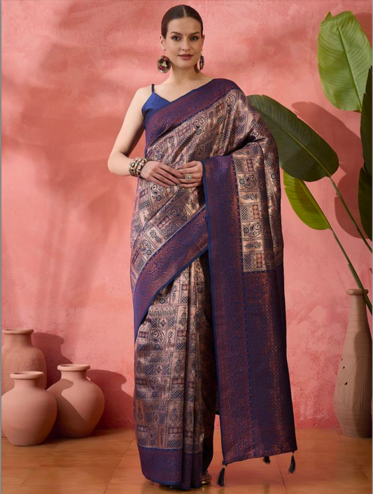 Matrut | Saral Indigo Saree