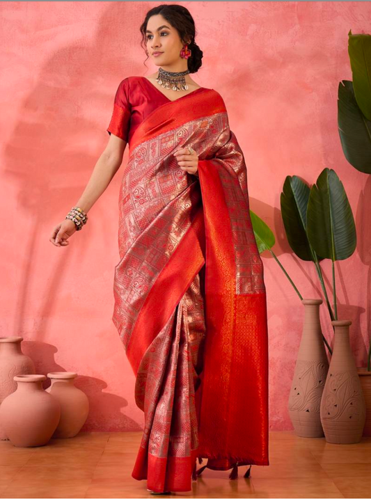 Matrut | Saral Red Saree