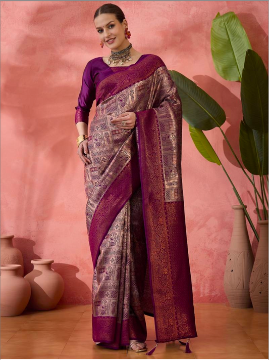 Matrut | Saral Wine Saree