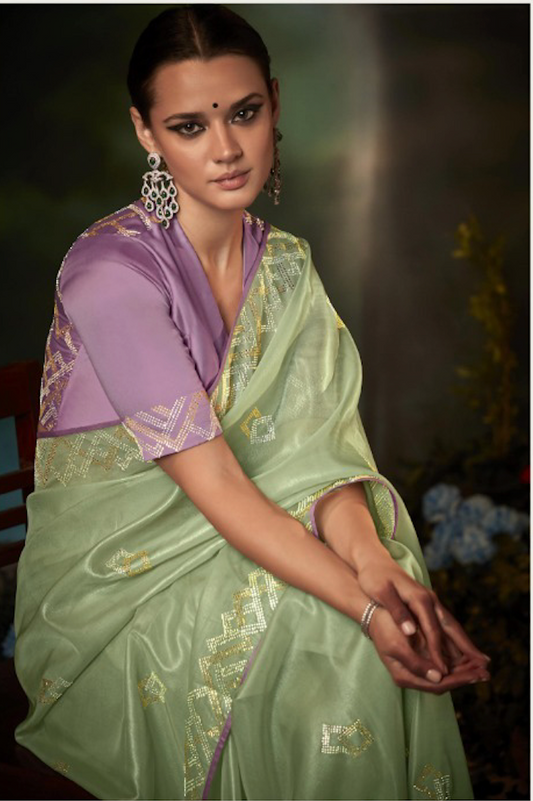 Matrut | Hit Volume Pista-Purple Saree
