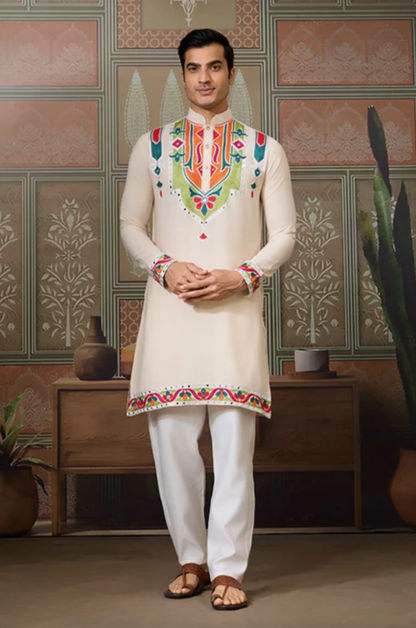 Matrut | Navami Beige Kurta Set