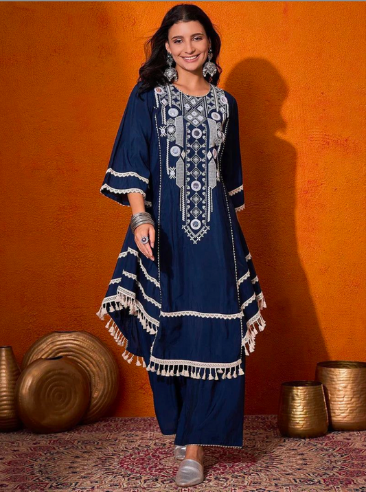 Matrut | Lukchup Navy Kurti Set