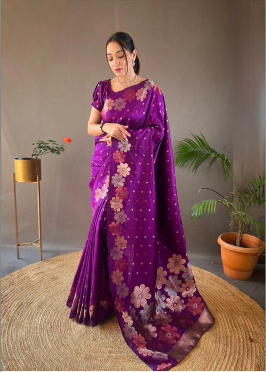 Matrut | Siya Purple Saree