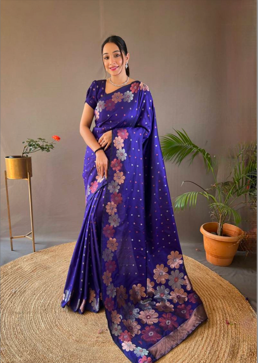 Matrut | Siya Royal Blue Saree