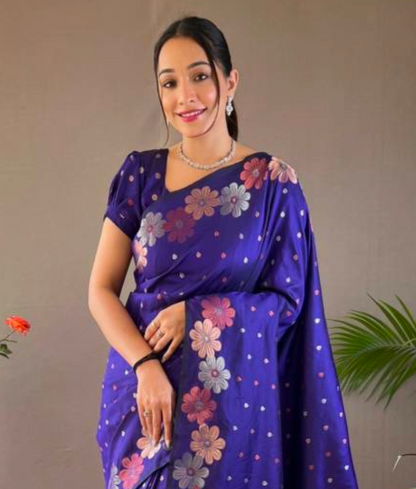 Matrut | Siya Royal Blue Saree