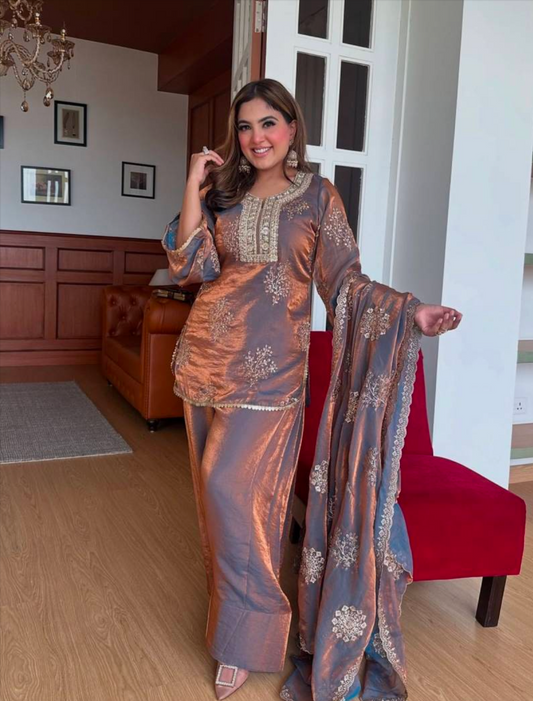 Matrut  | Ruhi Two-tone Palazzo Suit