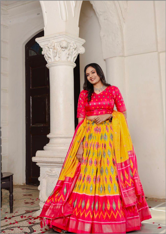 Matrut | Yuvti Yellow Multicolor Lehenga