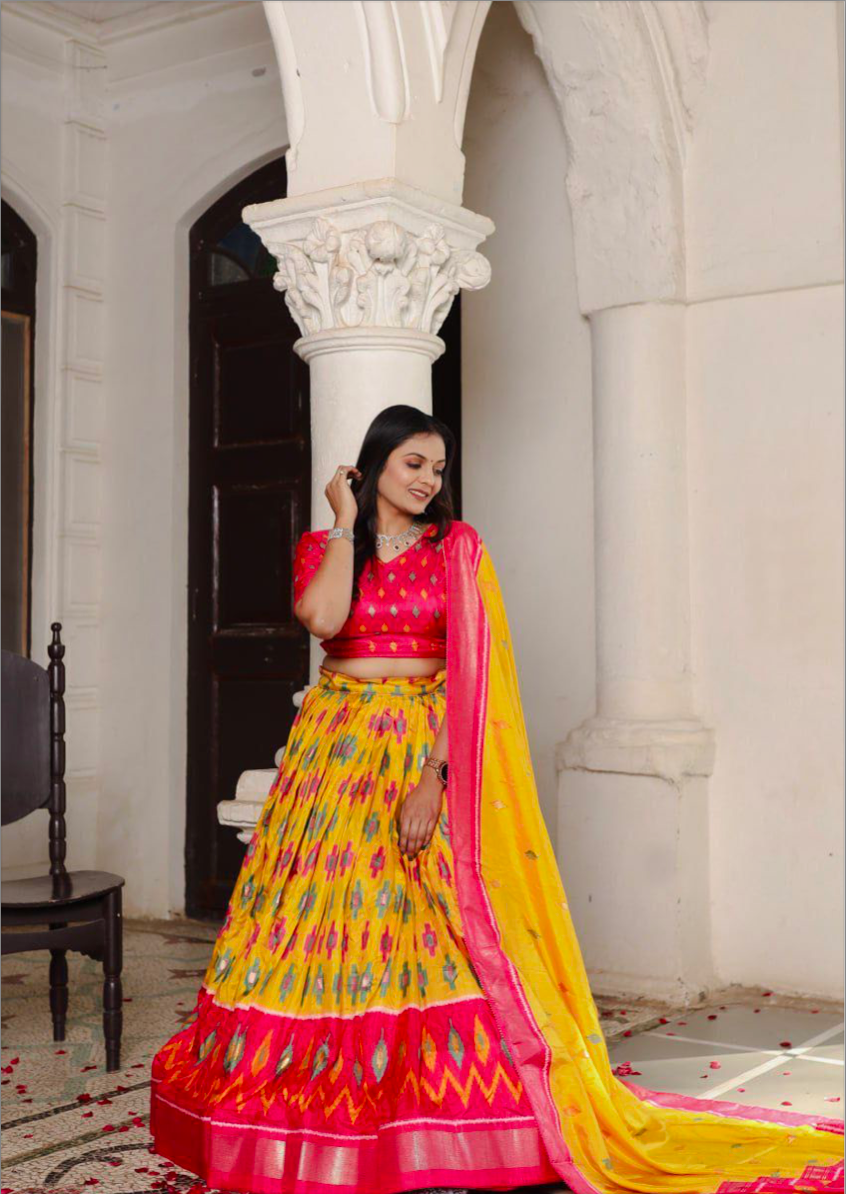 Matrut | Yuvti Yellow Multicolor Lehenga