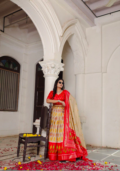 Matrut | Yuvti Red Multicolor Lehenga