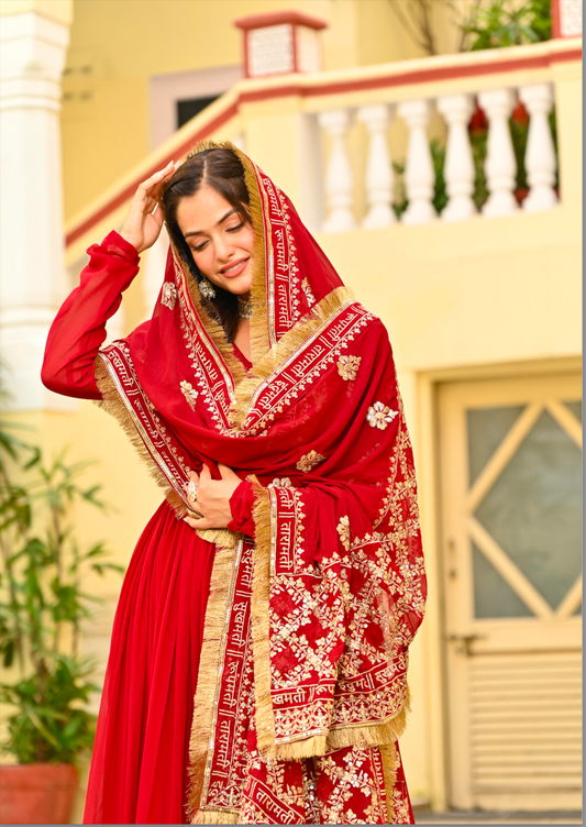 Matrut | Shehnayi Red Gown