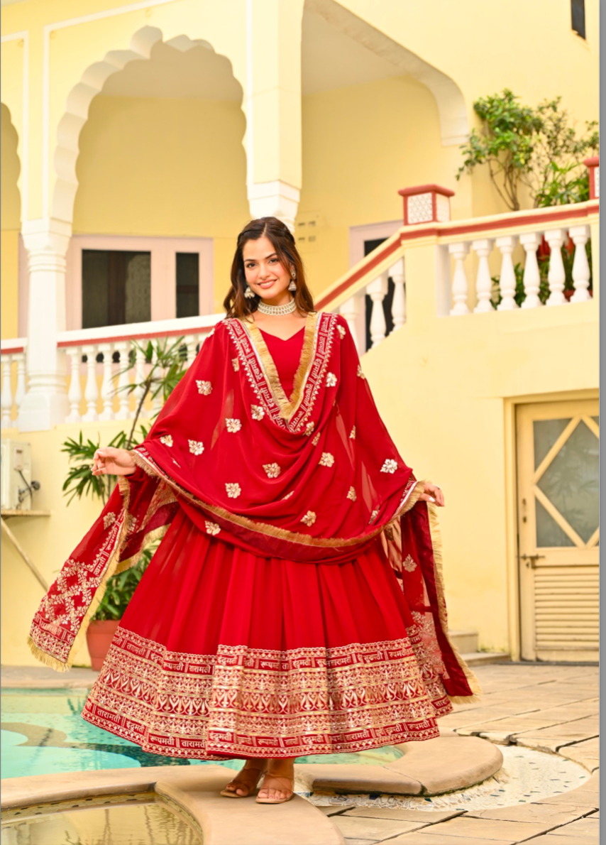 Matrut | Shehnayi Red Gown