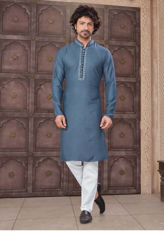 Matrut | Pure Weave Grey Kurta Set