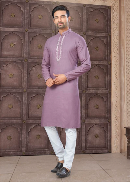Matrut | Pure Weave Lavender Kurta Set