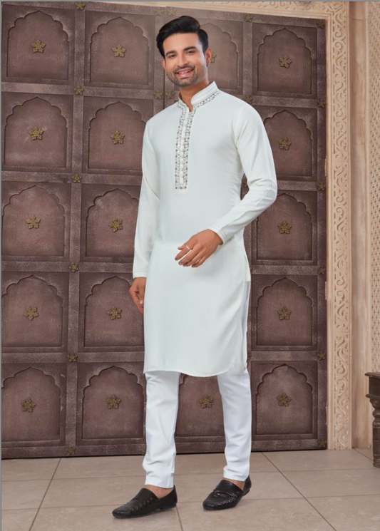 Matrut | Pure Weave White Kurta Set - 02