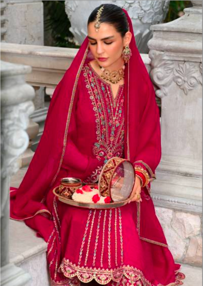 Matrut  | Karwa Rani Pink Anarkali Suit