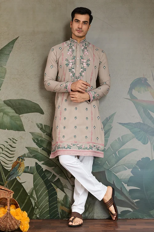 Matrut | Fusion Fits-3 Ivory Kurta Set