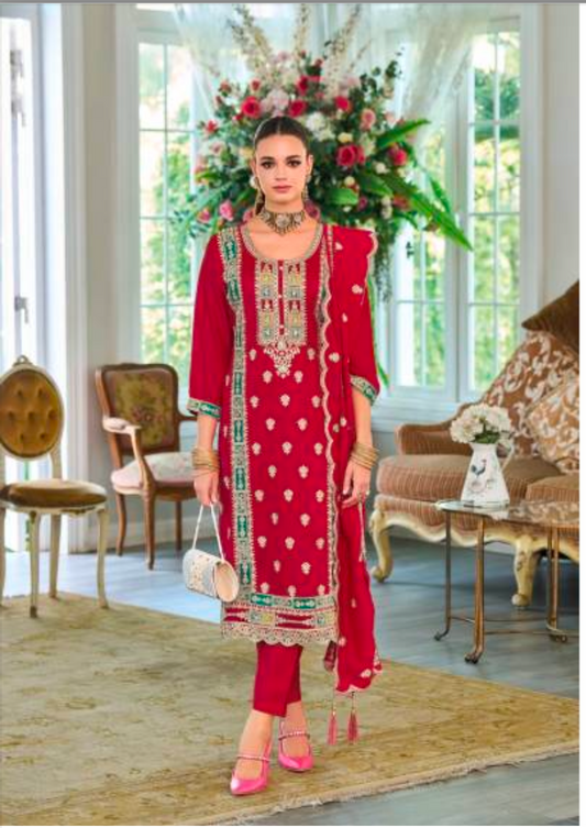 Matrut | Noura Red Straight Suit
