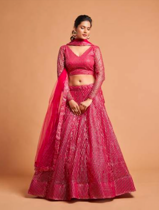 Matrut | Neo Romantic Crimson Lehenga