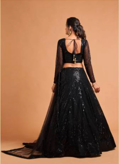 Matrut | Neo Romantic Black Lehenga