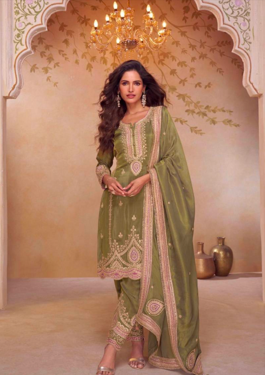 Matrut | Nirali Green Straight Suit