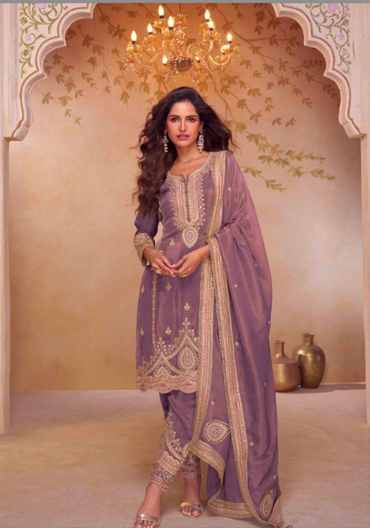 Matrut | Nirali Purple Straight Suit