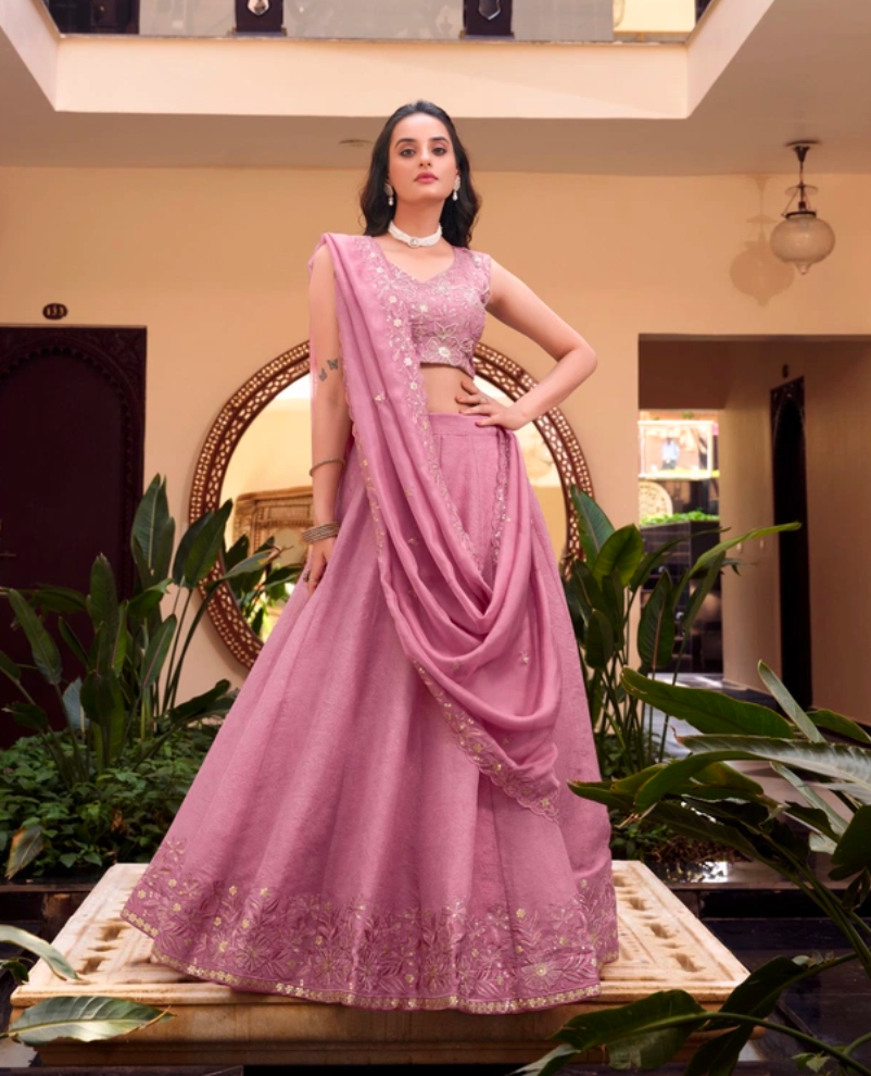 Matrut |  Khoobsoorat Mauve Lehenga
