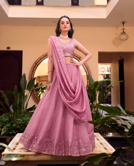 Matrut |  Khoobsoorat Mauve Lehenga