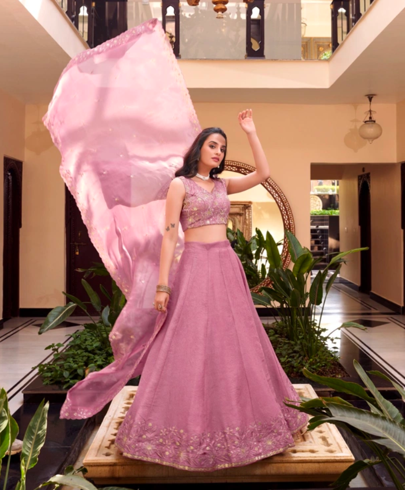 Matrut |  Khoobsoorat Mauve Lehenga