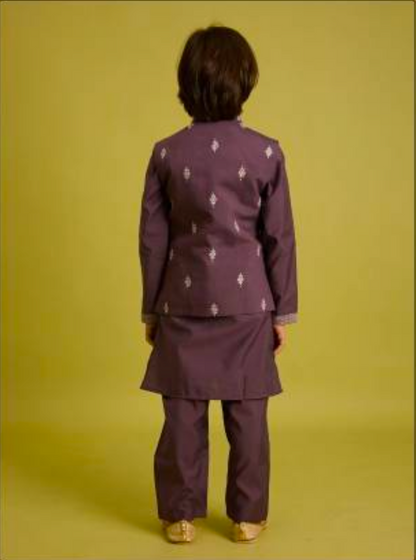 Matrut | Clleora Rusty Purple Boy Kurta Set