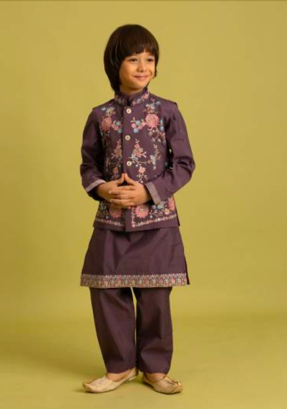 Matrut | Clleora Rusty Purple Boy Kurta Set