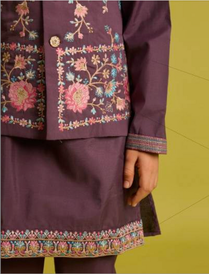Matrut | Clleora Rusty Purple Boy Kurta Set