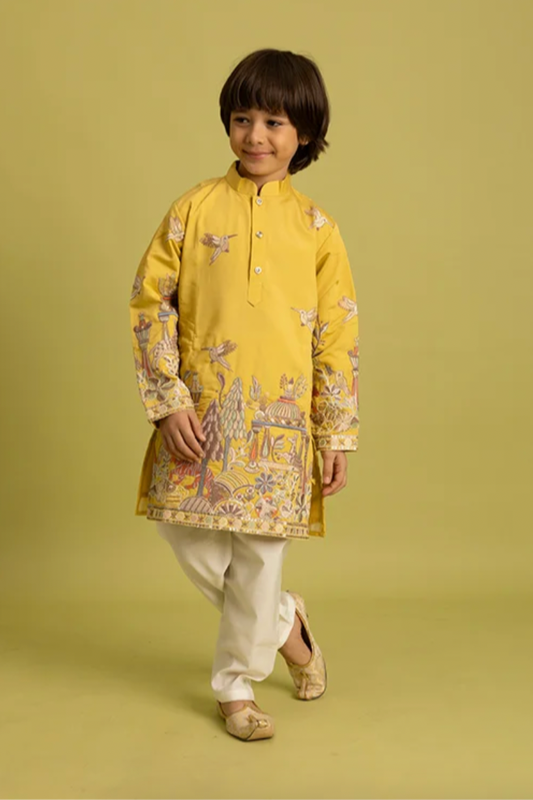 Matrut | Vantara Yellow Boy Kurta Set