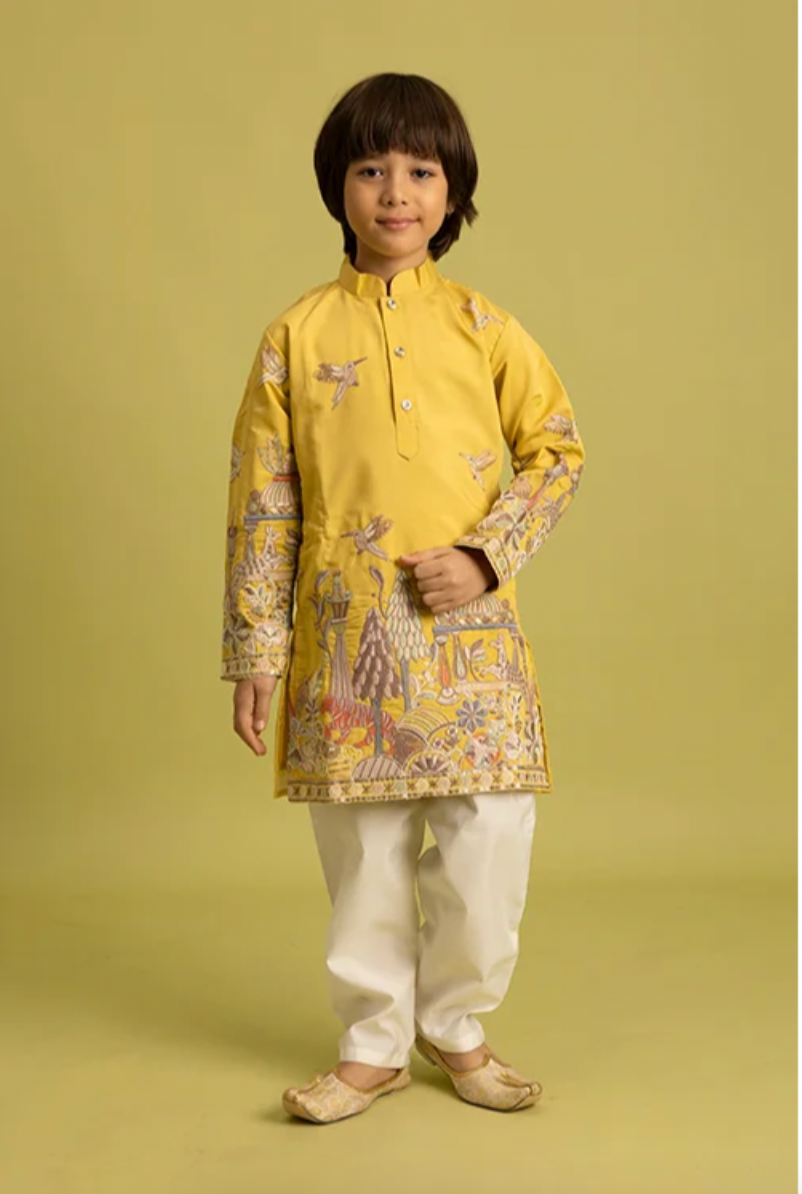 Matrut | Vantara Yellow Boy Kurta Set