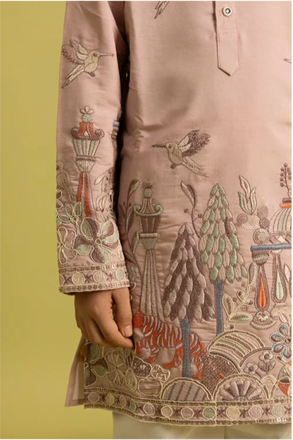 Matrut | Vantara Powder Pink Boy Kurta Set