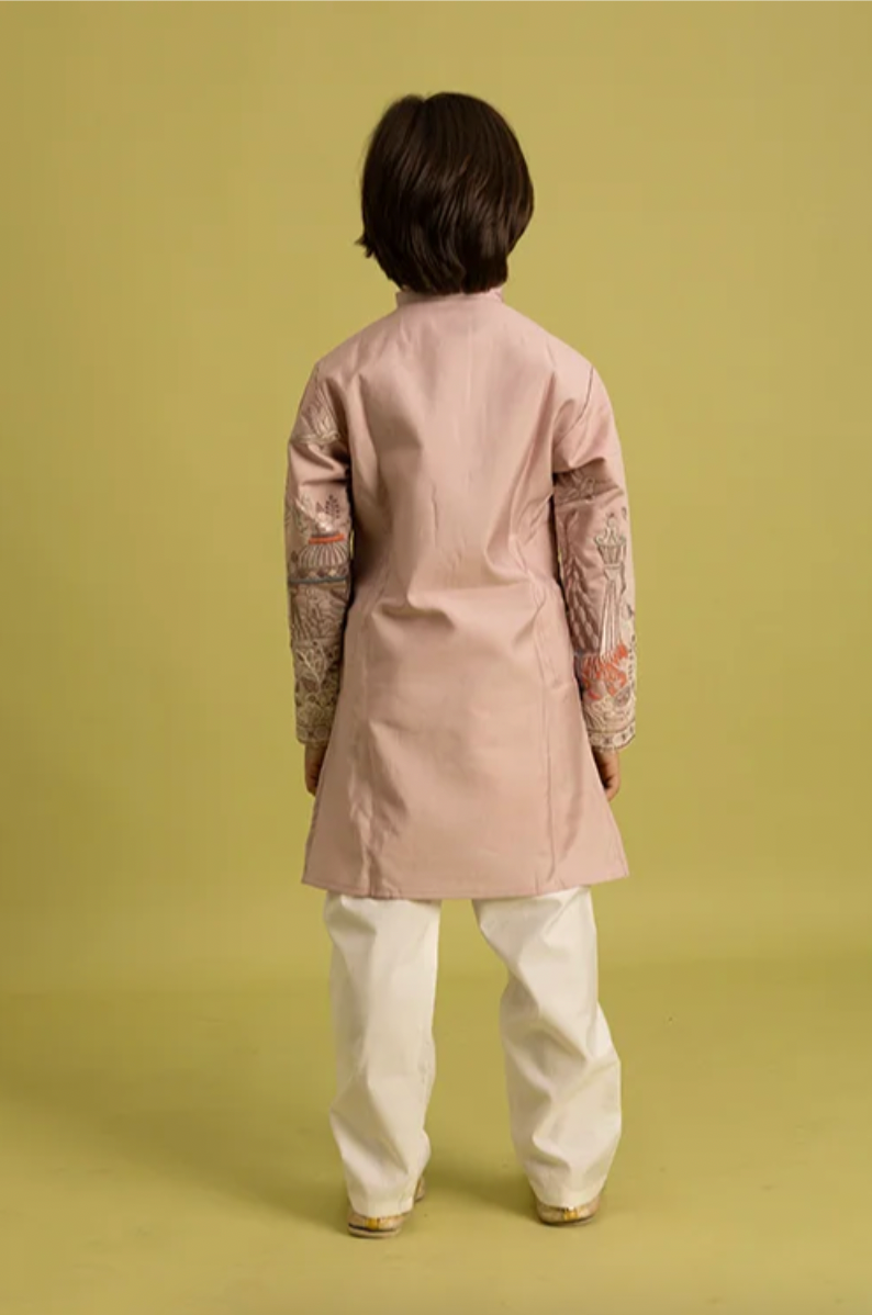 Matrut | Vantara Powder Pink Boy Kurta Set