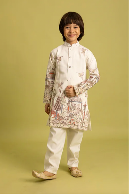 Matrut | Vantara White Boy Kurta Set