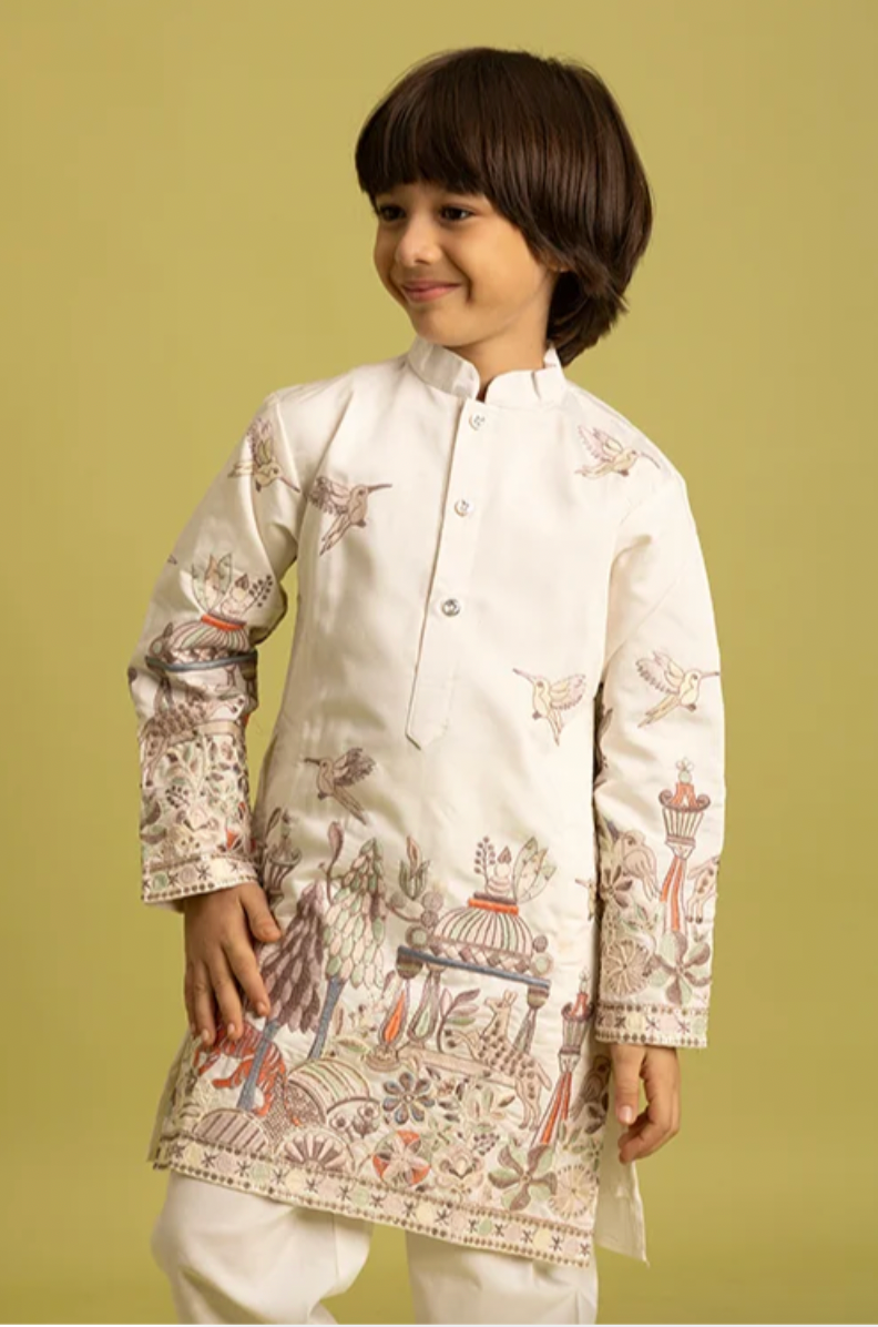 Matrut | Vantara White Boy Kurta Set