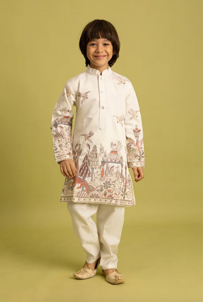 Matrut | Vantara White Boy Kurta Set
