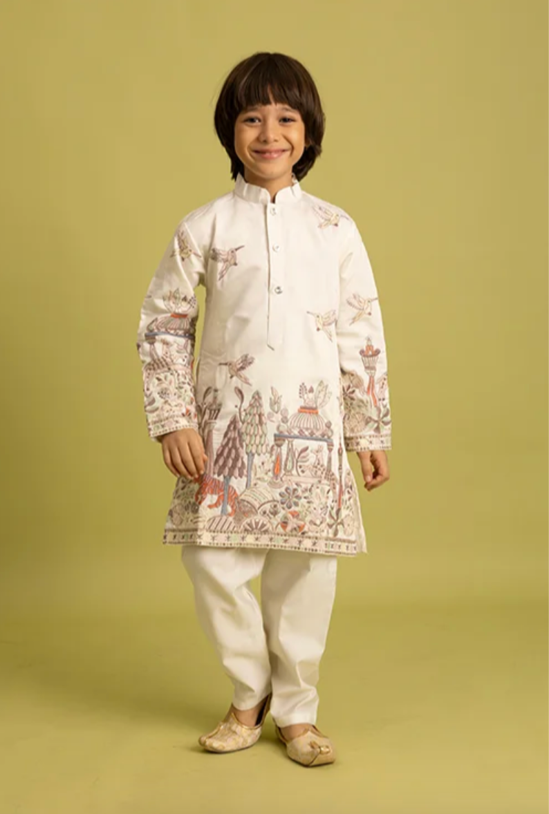 Matrut | Vantara White Boy Kurta Set