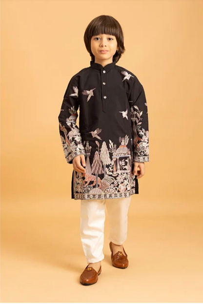 Matrut | Vantara Black Boy Kurta Set
