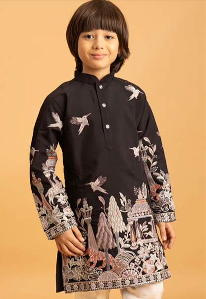 Matrut | Vantara Black Boy Kurta Set