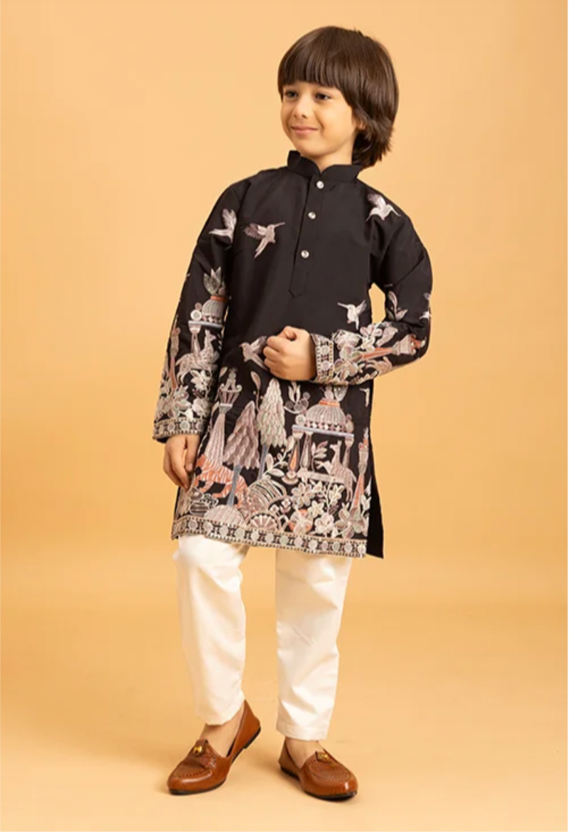 Matrut | Vantara Black Boy Kurta Set
